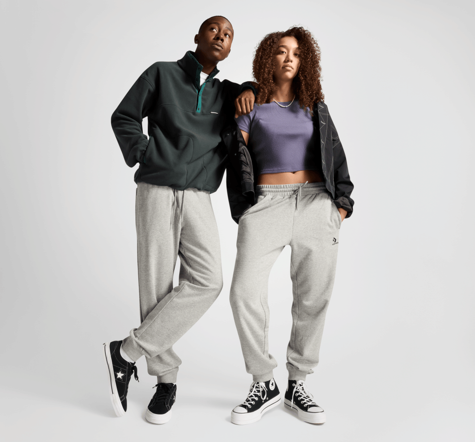Converse Go-To Embroidered Star Chevron French Terry Sweatpant