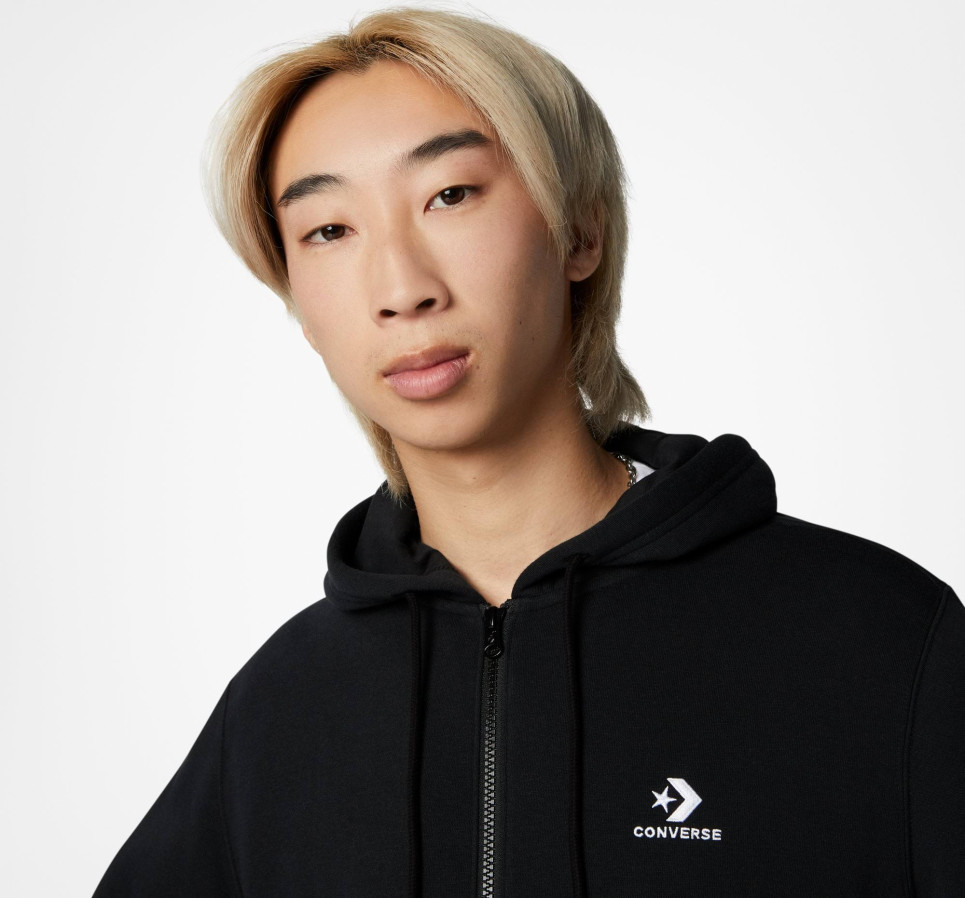 Go-To Embroidered Star Chevron Standard Fit Full Zip Hoodie