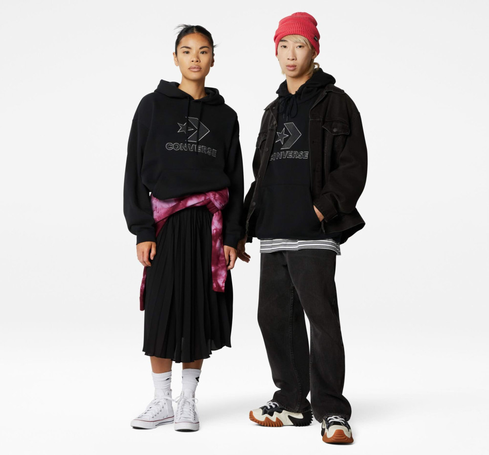 Converse Go-To Star Chevron Loose Fit Pullover Hoodie