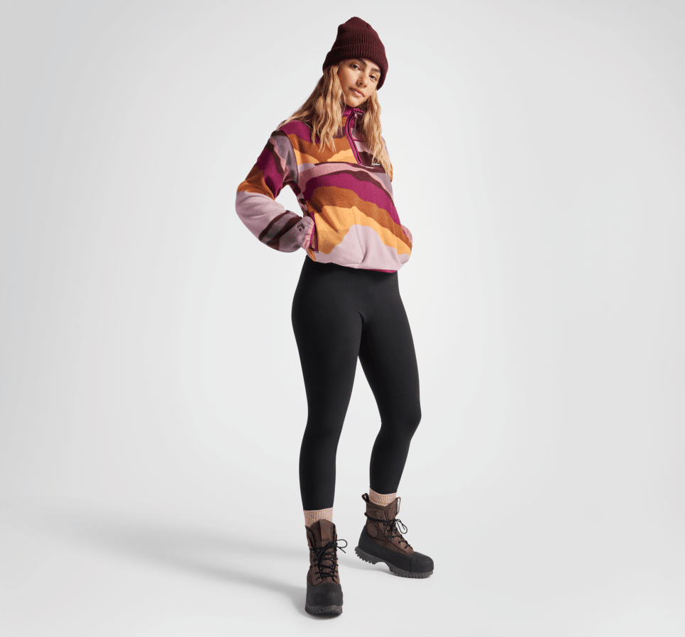 Counter Climate Polar Fleece Abstract Half-Zip Popover
