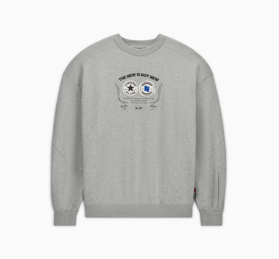 Converse x ADER ERROR SHAPES Crew Sweatshirt-Grey-S