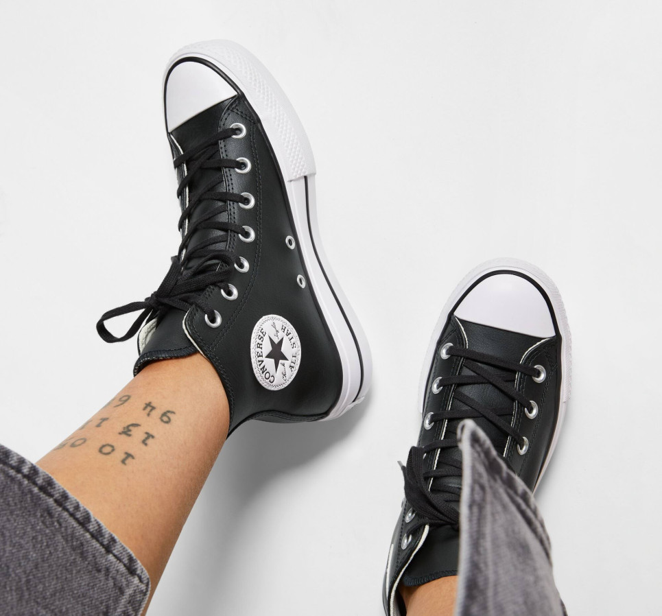 Chuck Taylor All Star Lift Platform Leather-Black-36