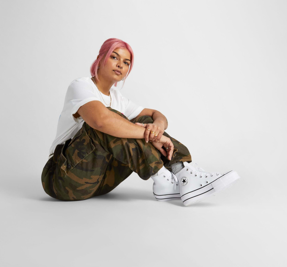 Chuck Taylor All Star Lift Platform Leather-White-36