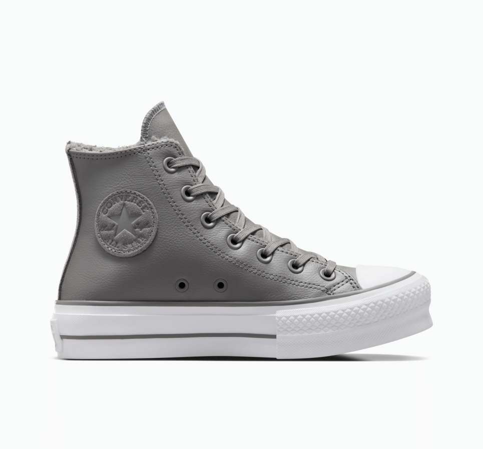 Chuck Taylor All Star Lift Platform Leather &amp; Sherpa