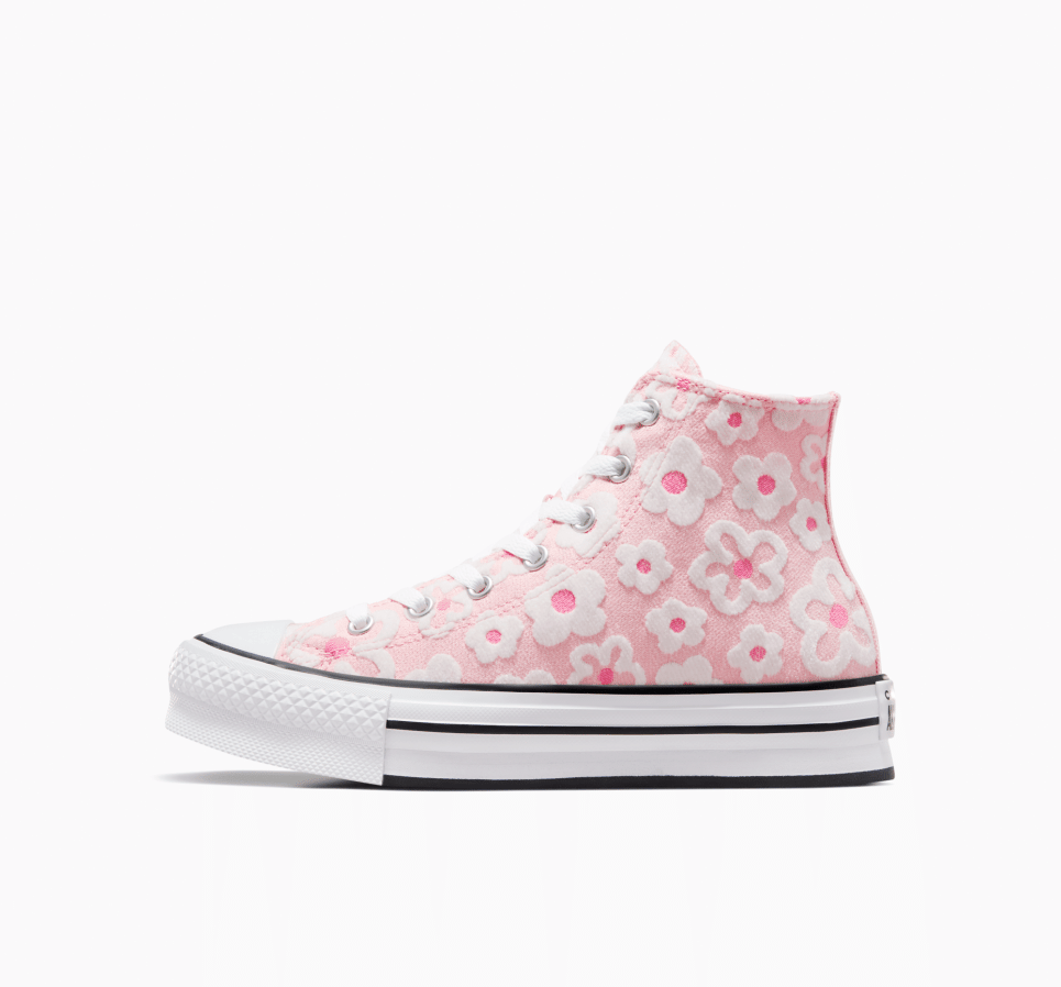 Chuck Taylor All Star Lift Platform Flower Embroidery