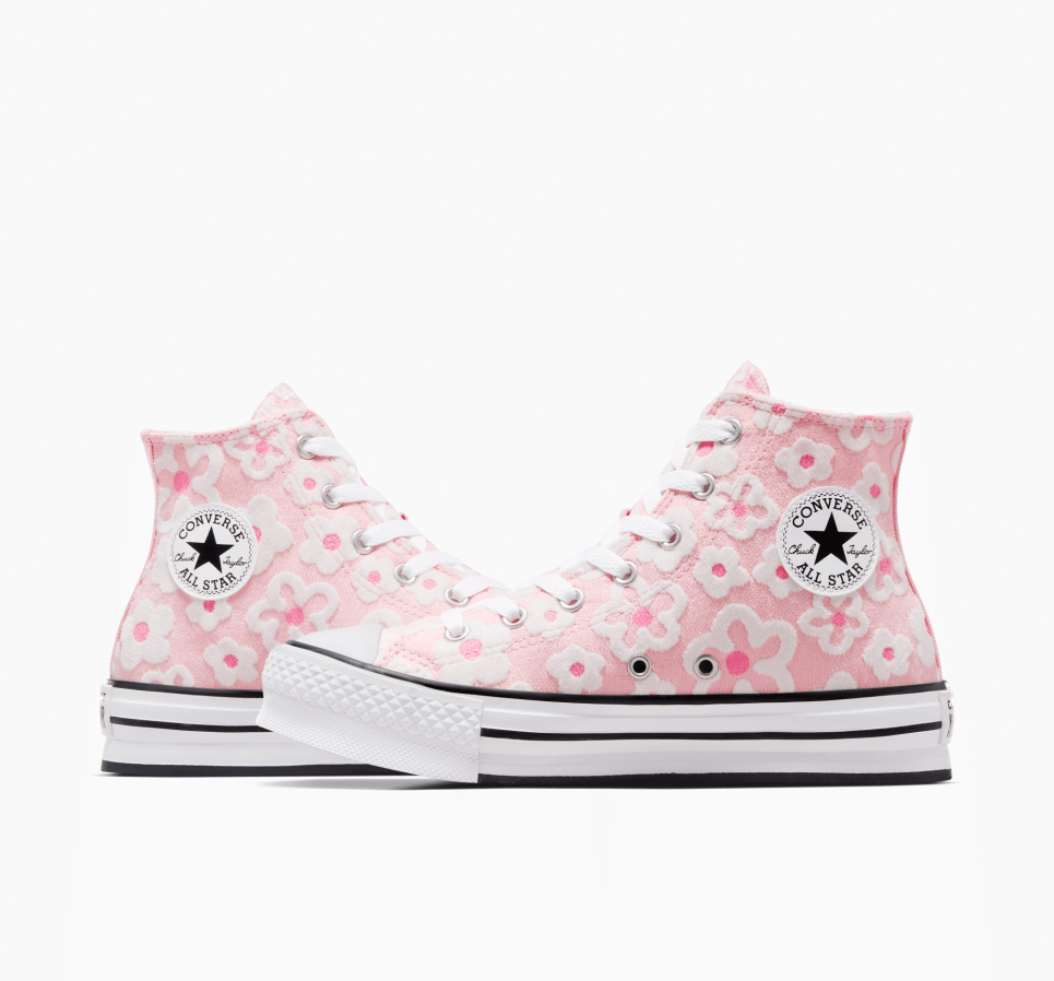 Chuck Taylor All Star Lift Platform Flower Embroidery