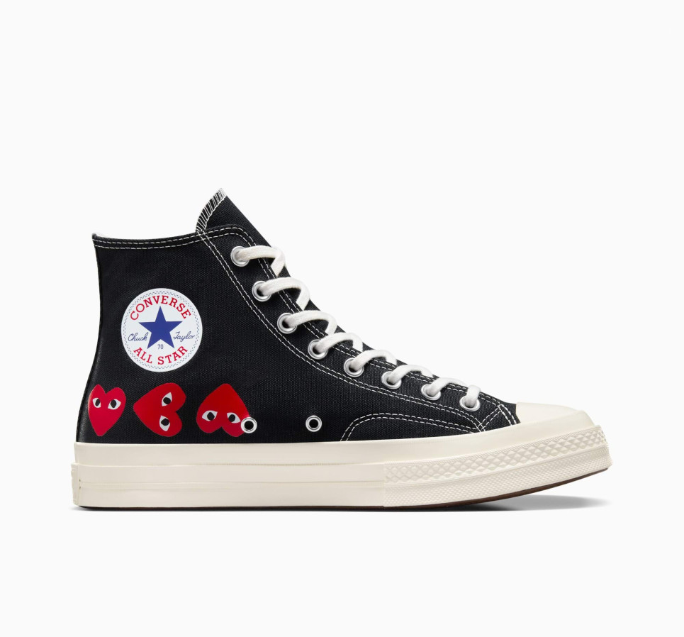 Converse x Comme des Garçons PLAY Chuck 70 Multi Heart-Black-36