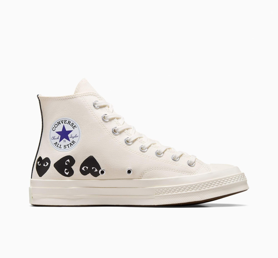 Converse x Comme des Garçons PLAY Chuck 70 Multi Heart-Cream-36