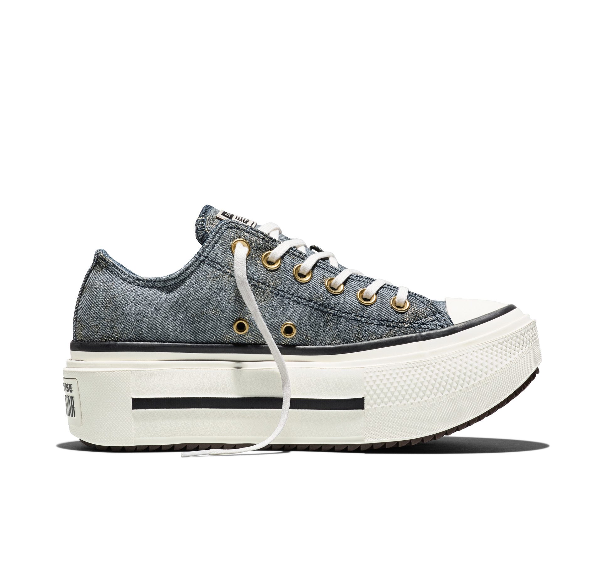 Chuck Taylor All Star Lift Double Stack Platform Metallic Twill