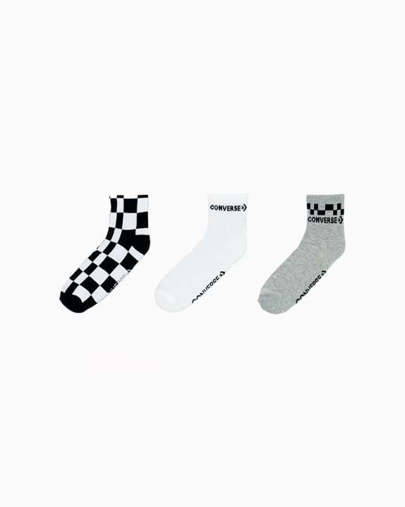 3-Pack Converse Checked Skewed Socks