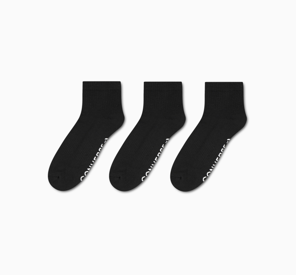 3-Pack Wordmark Quarter Socks