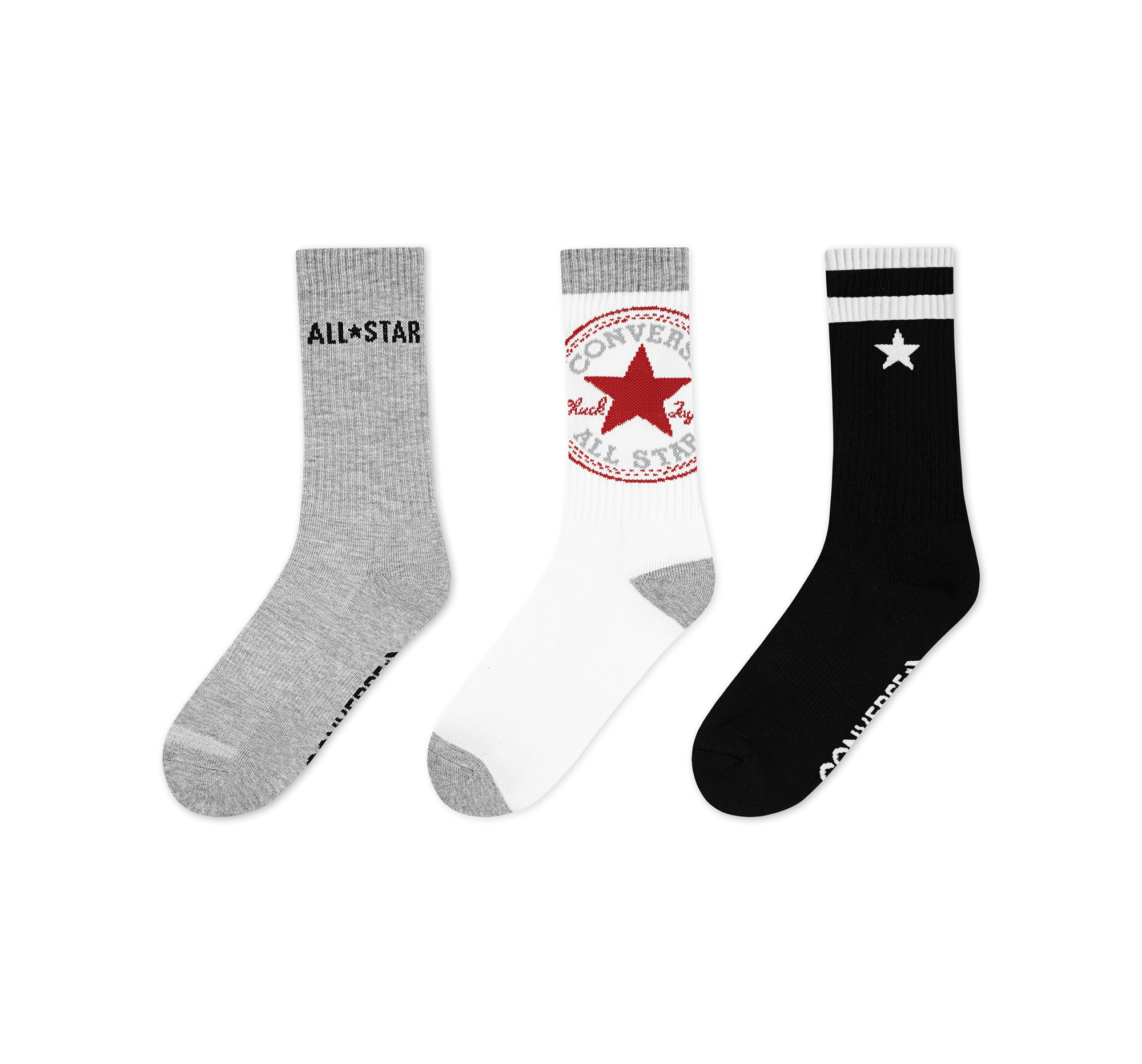 3Pk Oversized Chuck Patch Crew