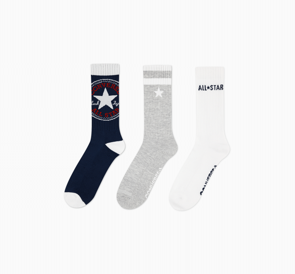 3Pk Oversized Chuck Patch Crew