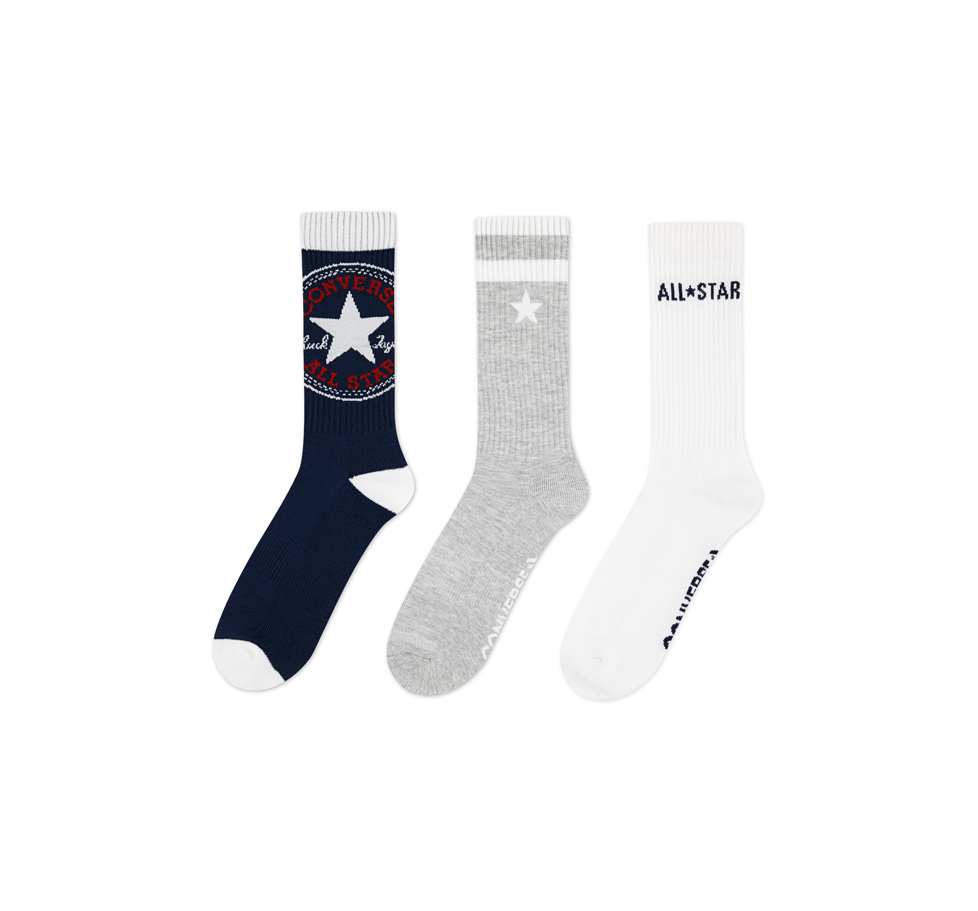 3Pk Oversized Chuck Patch Crew