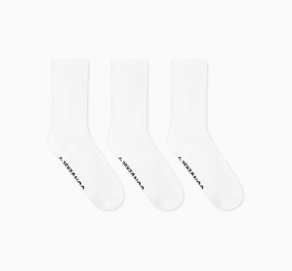 3‑Pack Wordmark Half‑Crew Socks